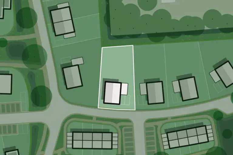 Ligging van #15 Vrijstaand op de kavelkaart