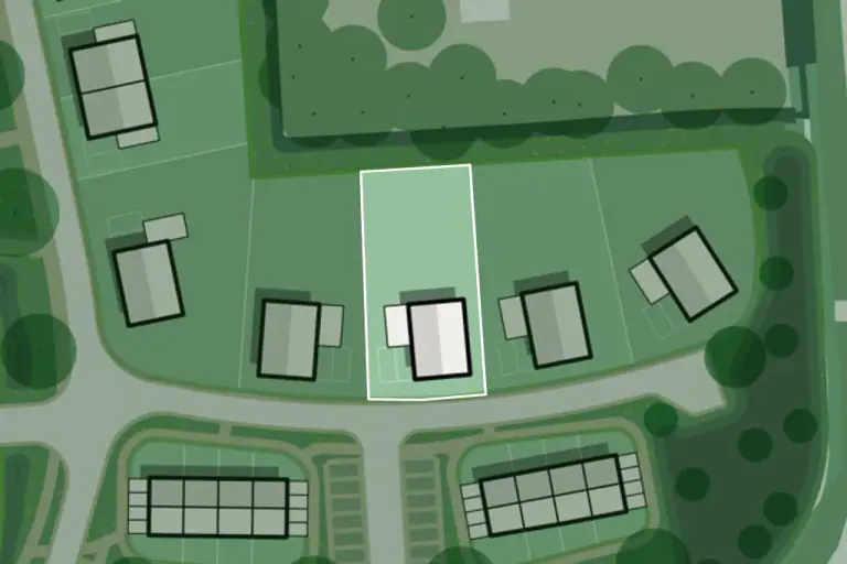 Ligging van #16 Vrijstaand op de kavelkaart